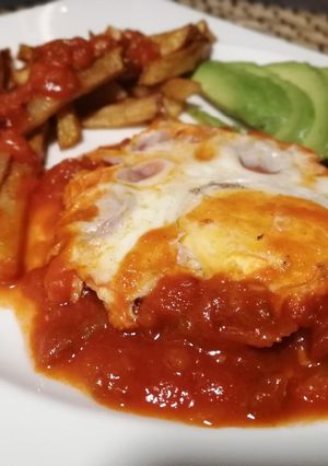 Una foto de Huevos rancheros