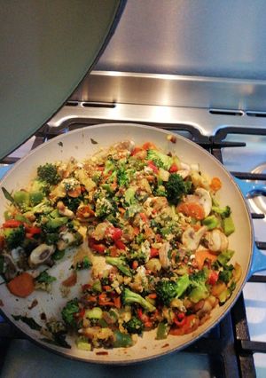 A picture of Sautéed mixed vegetables.