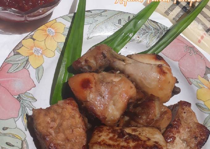 Ayam, Tahu, Tempe Bacem Pandan