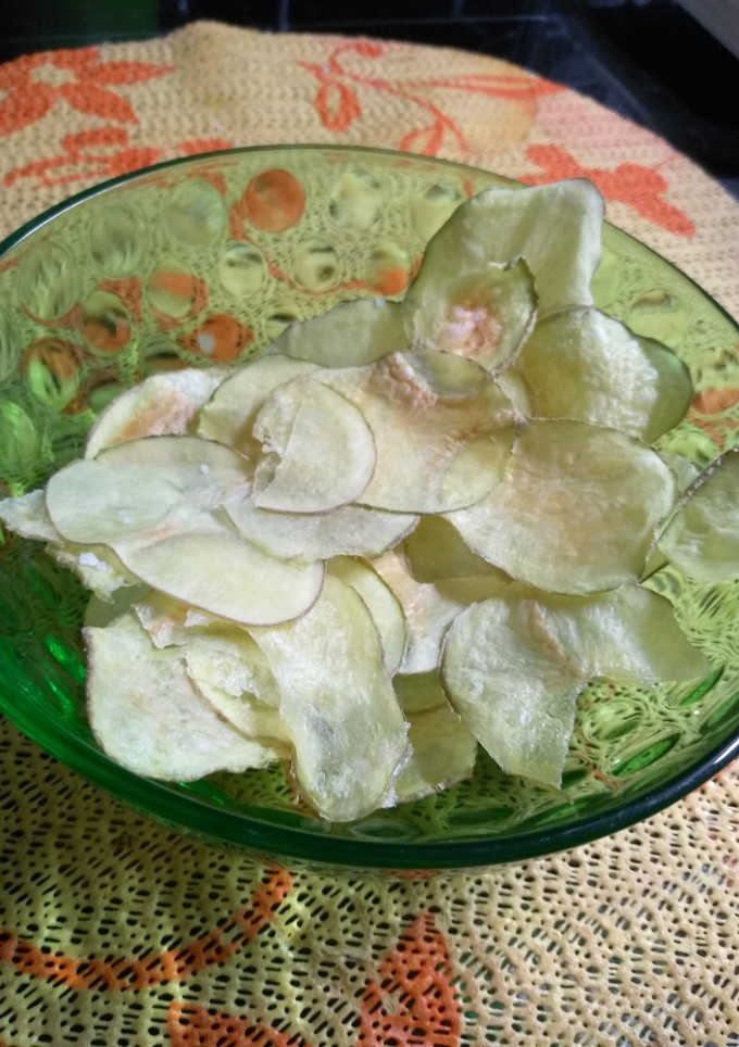 Una foto de Chip de patatas sin grasas