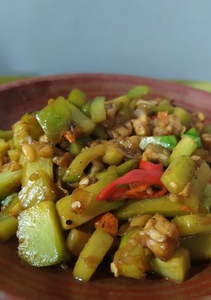 Foto resep Tumis tempe manisa (labu siam)