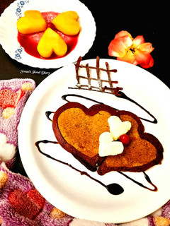 A picture of Oatmeal Pancake with Fresh Cream and Beetroot Eggless.