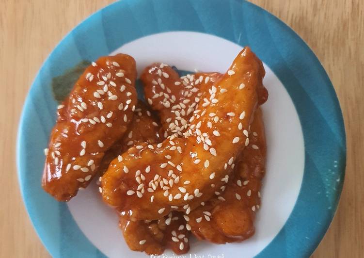Langkah Membuat Ayam goreng ala2 korea Anti Ribet