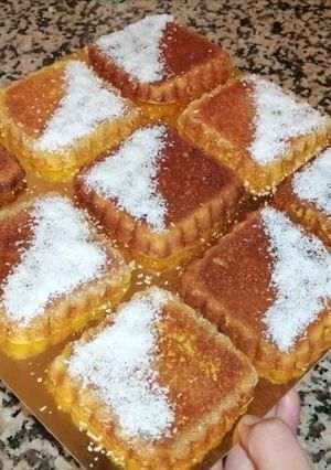 صورة لوصفة بسبوسة فردية معلكة بالجزر و الليمون بطريقة شيماء ام براء