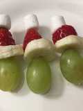 Grinch kabobs