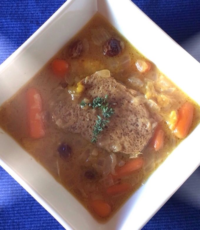 Foto principal de Seitán de kamut con salsa de naranja