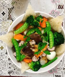 canh tôm khô trứng