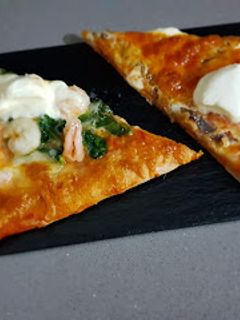 Una foto de Pizza integral
