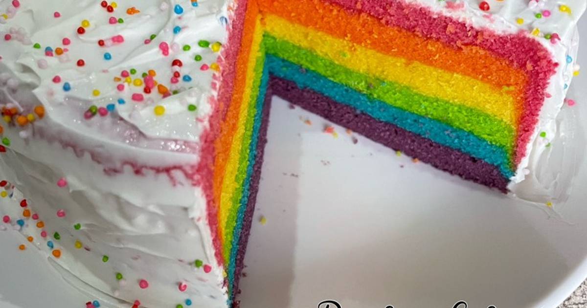 Resep Rainbow Cake Ny Liem Oleh Dpmentari - Cookpad