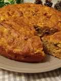 Dolce con il panettone e cubetti di mele