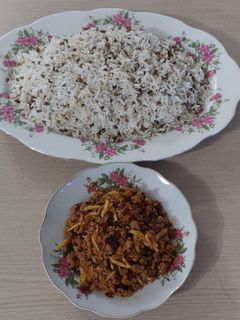 عکسی از دستور عدس پلو