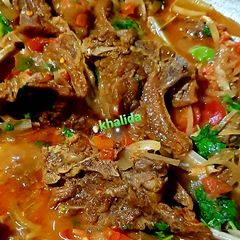 A picture of 3 spice Do piyaza mutton chops.