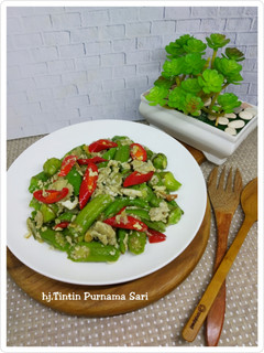 Foto resep Tumis Okra Orak Arik Telur