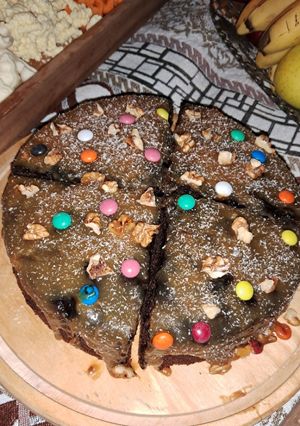 عکسی از دستور کیک کاکائویی با سس متفاوت