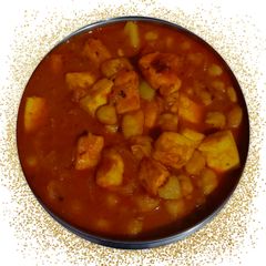A picture of Paneer chole masala.