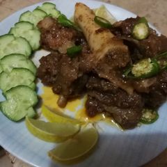 A picture of Simple kali mirch wala mutton.