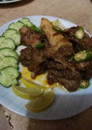 A picture of Simple kali mirch wala mutton.