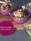 Beet/Avocado/Crayfish Verrines