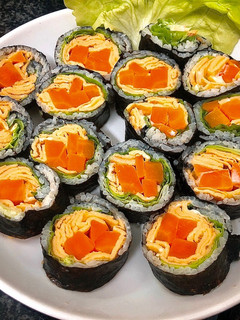 Hình của món Sushi Trứng Cà Rốt Siu Healthy.