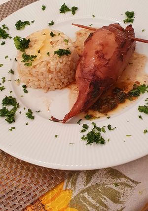 Una foto de Calamares rellenos a la tinta