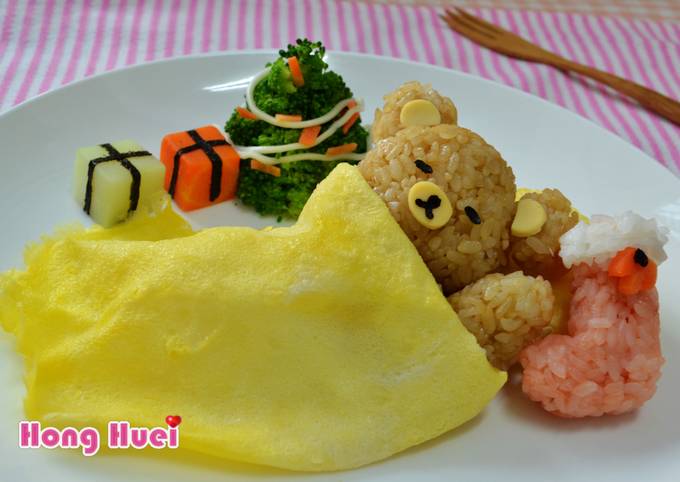 平安夜聖誕彩米拉拉熊--彩色米創意料理 食譜成品照片