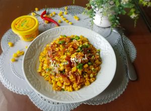 Hình của món Bắp Mỹ xào tôm khô.