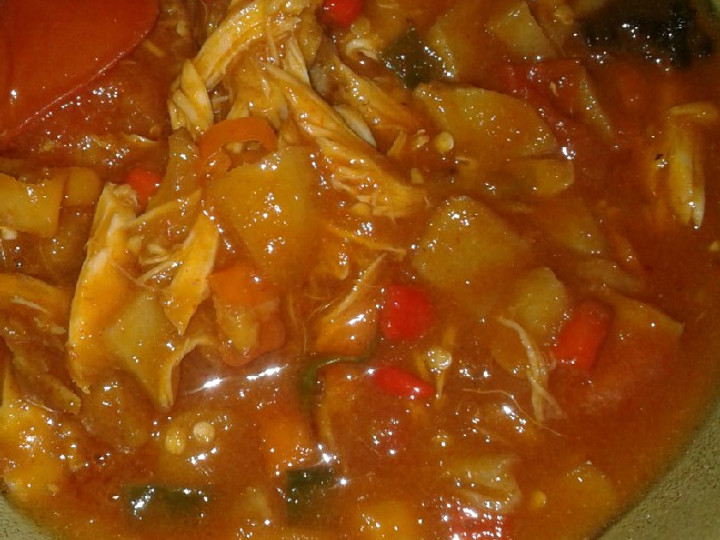 Resep Suwir Ayam Pedas Manis Anti Gagal