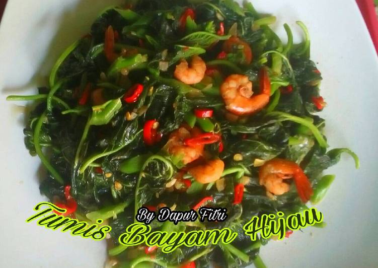 Resep Tumis Bayam Hijau Dapur Fitri, Bikin Ngiler