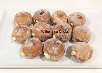 Easy Making Recipe BOMBOLINI Italian Donuts with Vanilla Pastry Cream Savory Delicious