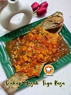 Gambar Siakap Merah Masak Tiga Rasa