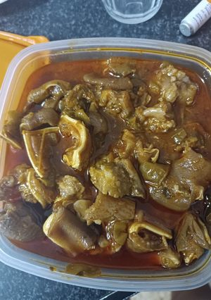 Una foto de Oreja en salsa picante