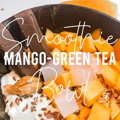 A picture of Fitness Recipes: Mango Green Tea Smoothie Bowl Recipe.
