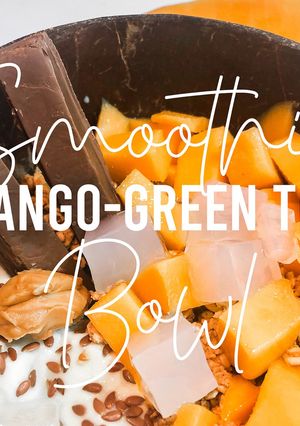 A picture of Fitness Recipes: Mango Green Tea Smoothie Bowl Recipe.