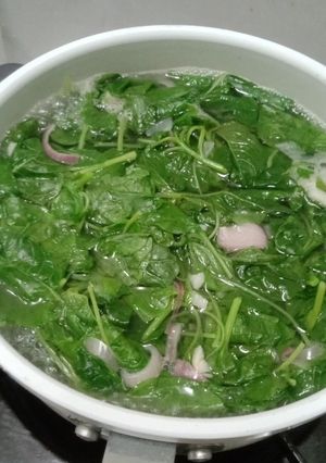 Foto resep Bayam Rebus Simpel