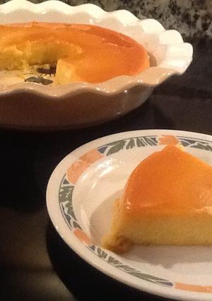 Una foto de Quesillo de mango (flan)