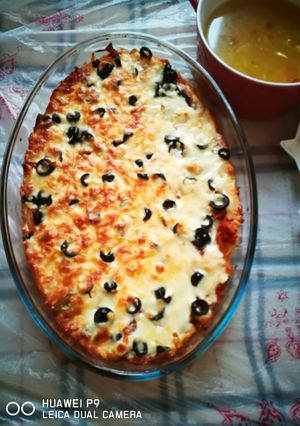 صورة لوصفة معكرونة البيتزا 😋🍕