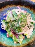 Harusame, onion and lettuce salad with mayonnaise dressing