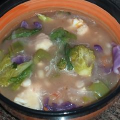 A picture of Corn flour soup.