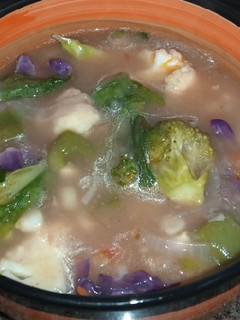 A picture of Corn flour soup.