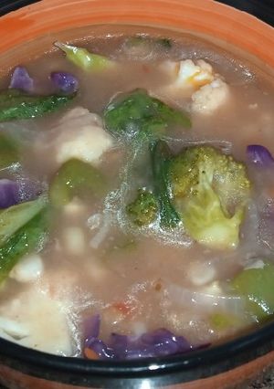 A picture of Corn flour soup.