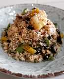 Cous cous con sardinas, albahaca y limón