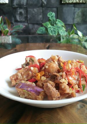 Foto resep Tumis Ayam Terong Krispi