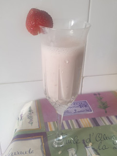 Una foto de Smoothie de fresa y platano