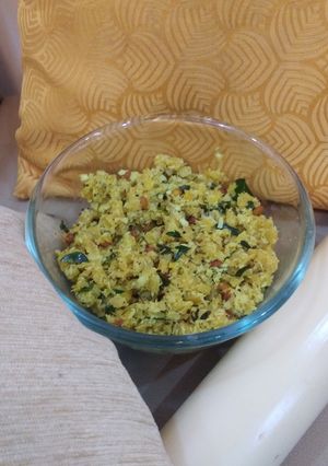 A picture of Jain Style masala (stuffing) for Masala Dosa - Without Potato, Onion & Garlic.