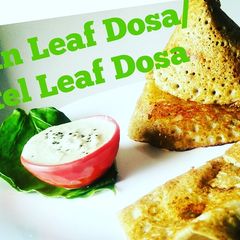 A picture of Paan leaf Dosa/Betel Leaf Dosa.