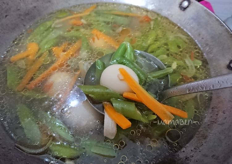 Sup Buncis, Wortel, & Telur Puyuh (MPASI 2 Tahun)