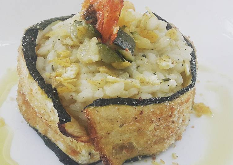 Tortino alla crema di zucchine e zeste di limone