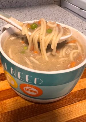 A picture of Turkey Tetrazzini Soup.