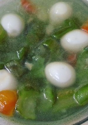 Foto resep Sayur oyong telur puyuh