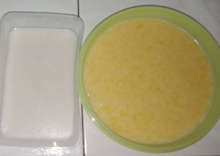 Puding Durian dan Mangga simple